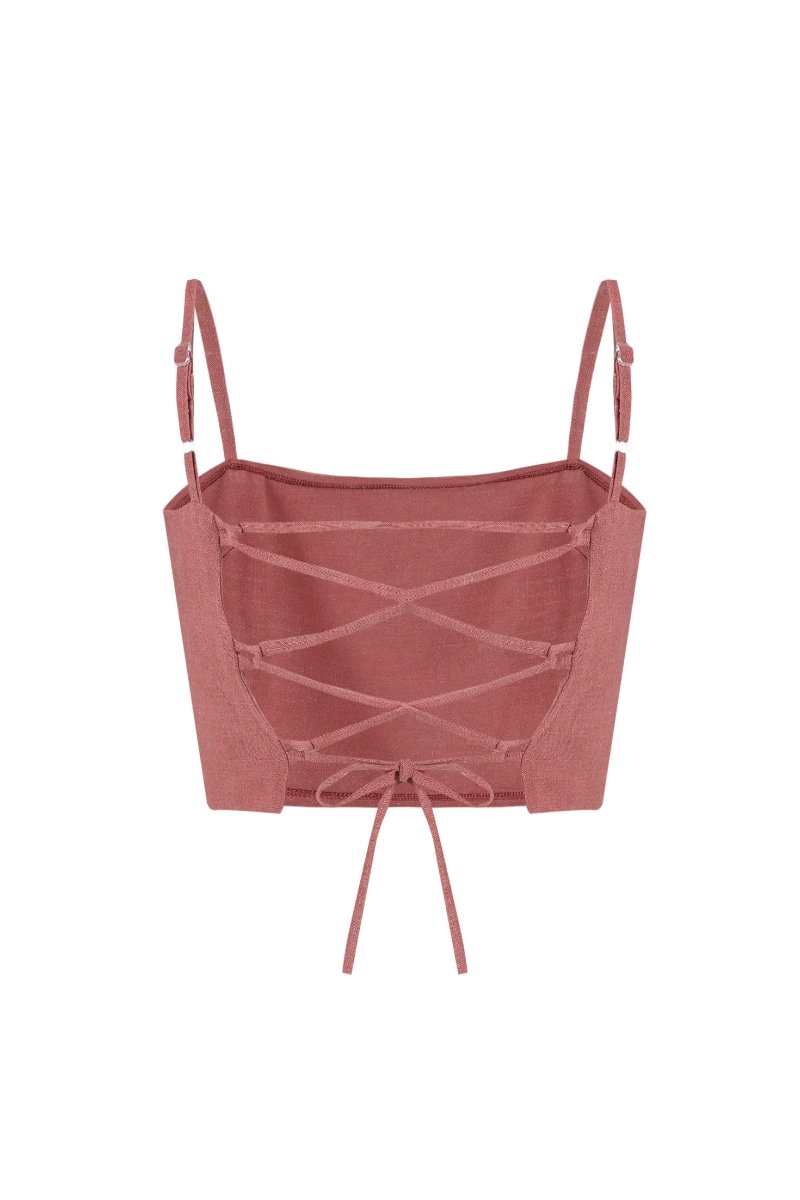 Crop top de lino Tess