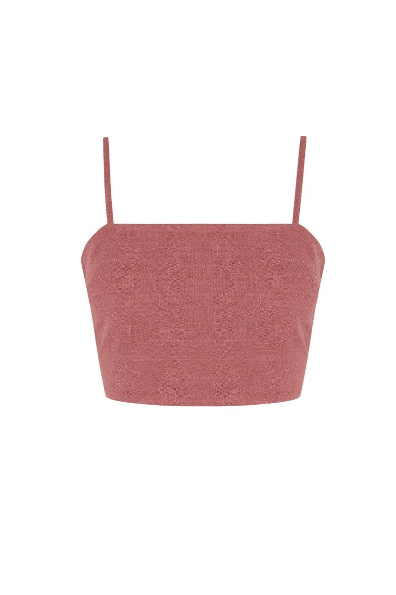 Crop top de lino Tess
