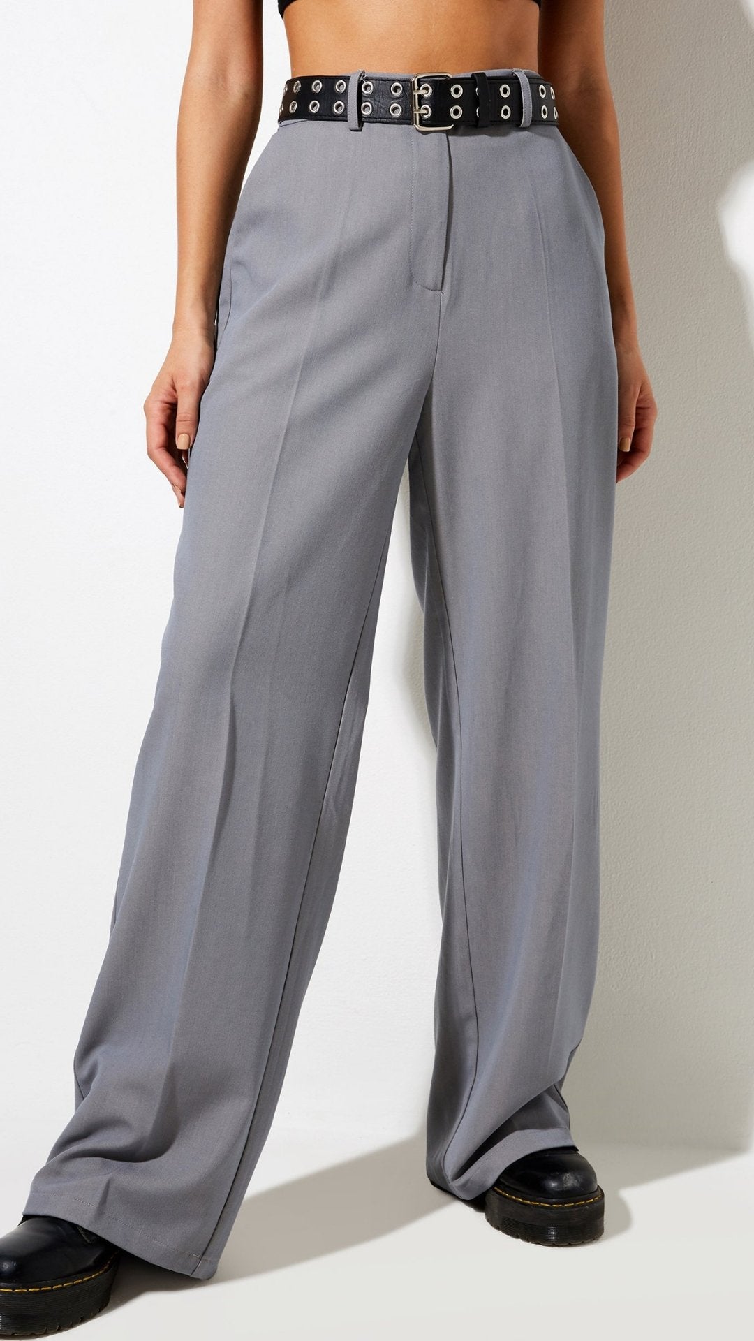 Pantalon largo gris Abba - Motel Rocks