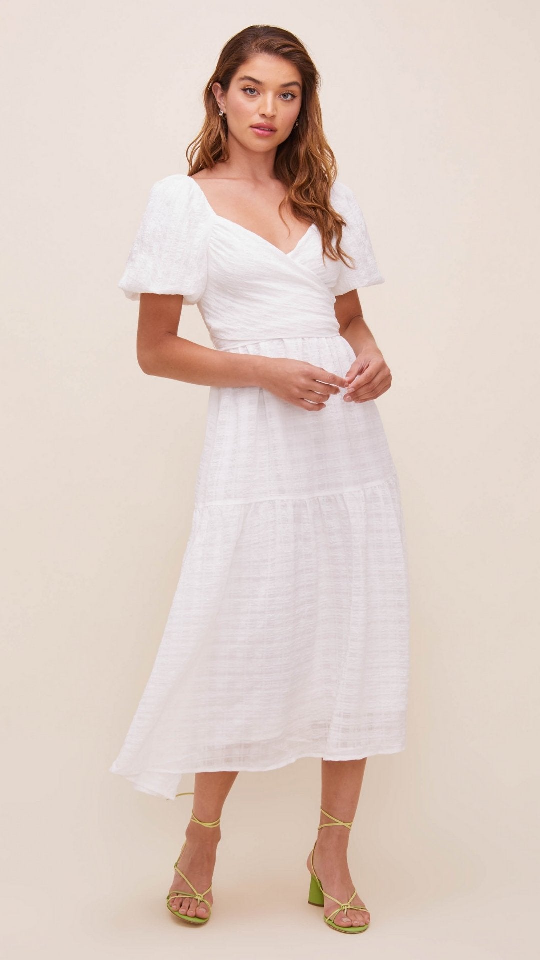 Vestido midi blanco Sonnet - ASTR