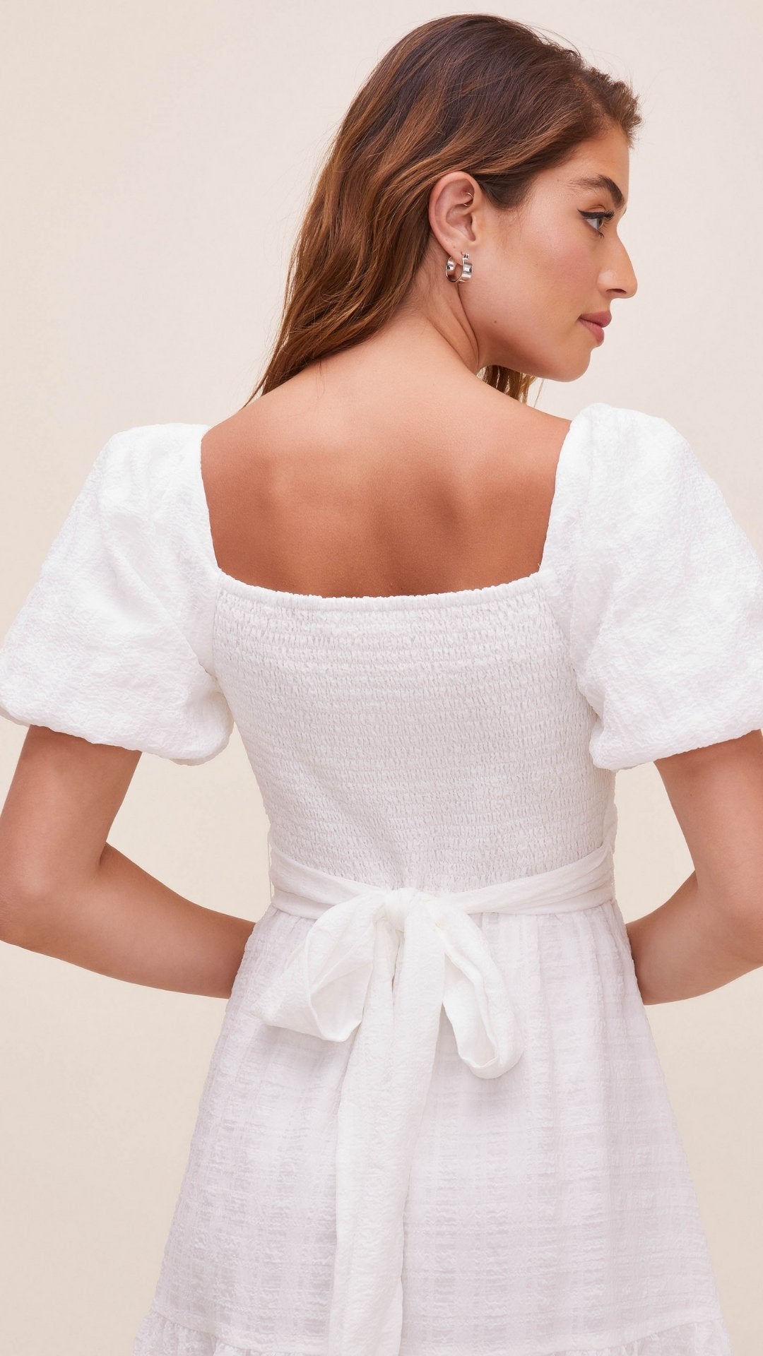 Vestido midi blanco Sonnet - ASTR