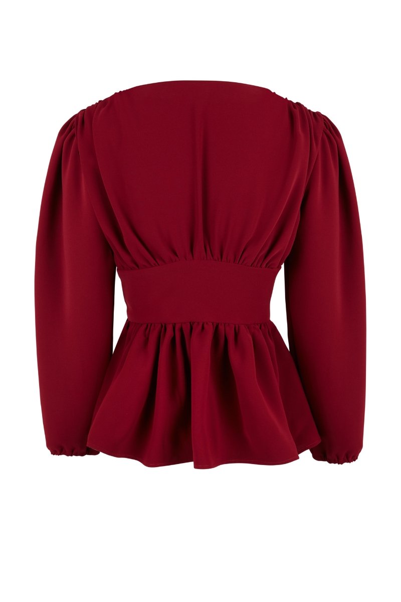 Blusa burdeos Lucía - ALO NUI
