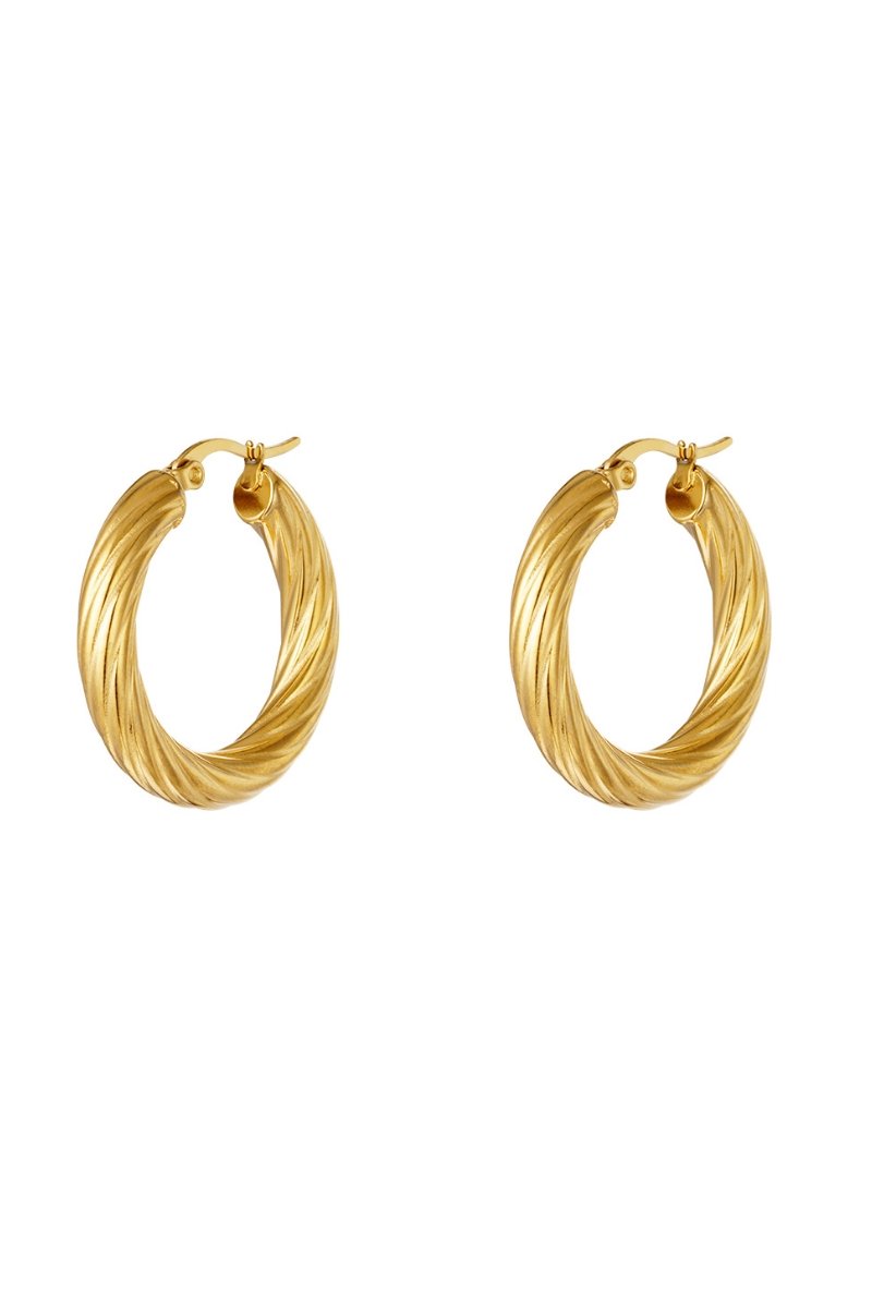 Aros dorados Twisty