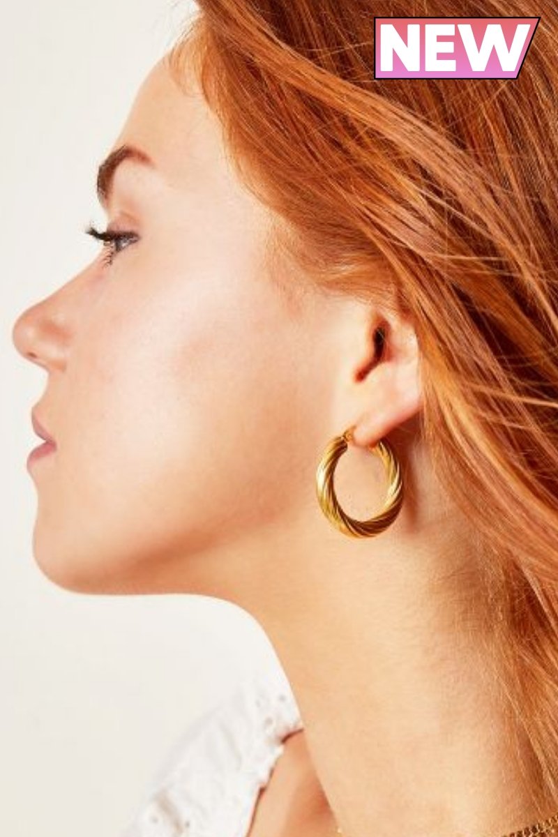 Aros dorados Twisty