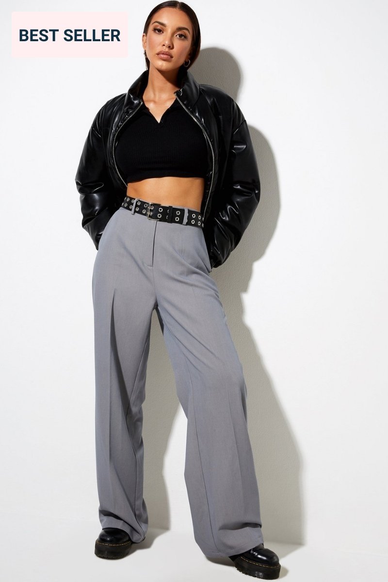 Pantalon largo gris Abba - Motel Rocks