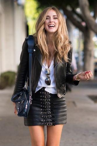 Combinar falda de cuero