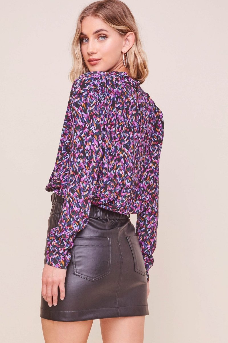 Blusa multicolor de manga larga - ASTR