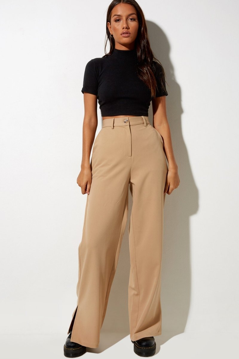 Pantalón largo beige Gege - Motel Rocks - ALO NUI