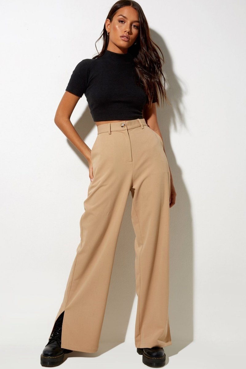 Pantalón largo beige Gege - Motel Rocks - ALO NUI