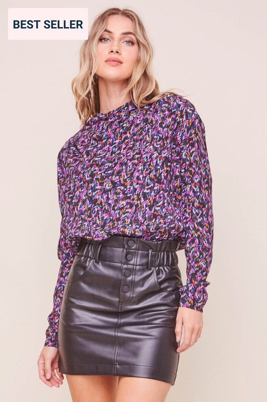 Blusa multicolor de manga larga - ASTR